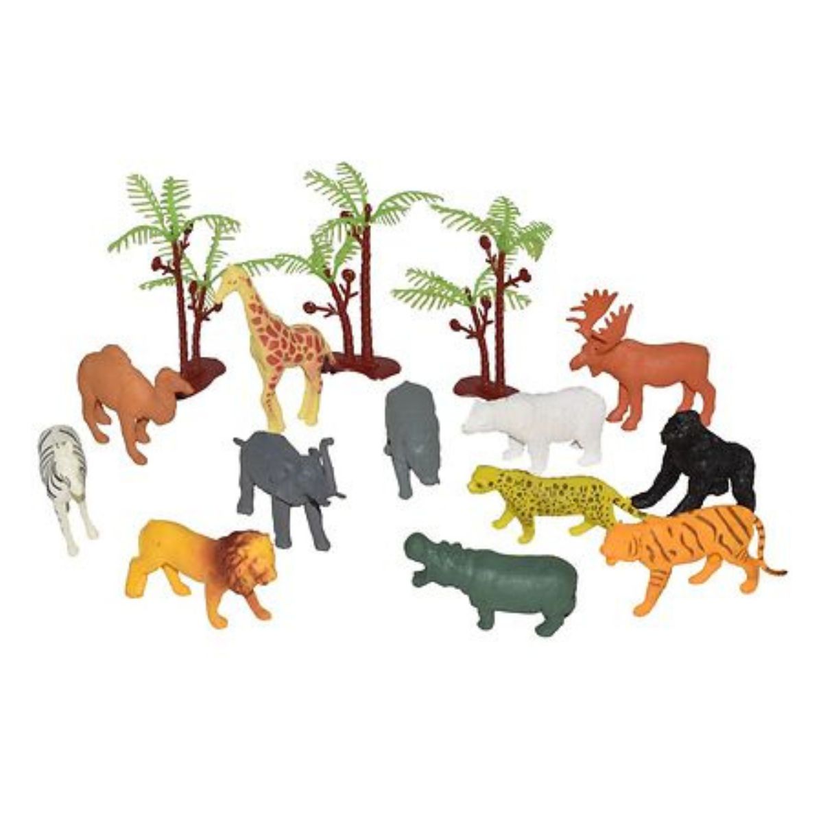 Kit Animais Da Arca Selva Tubo Brinquedo 15 Peças - Nettoy Kit Animais Da Arca Selva Tubo Brinquedo 15 Peças - Nettoy